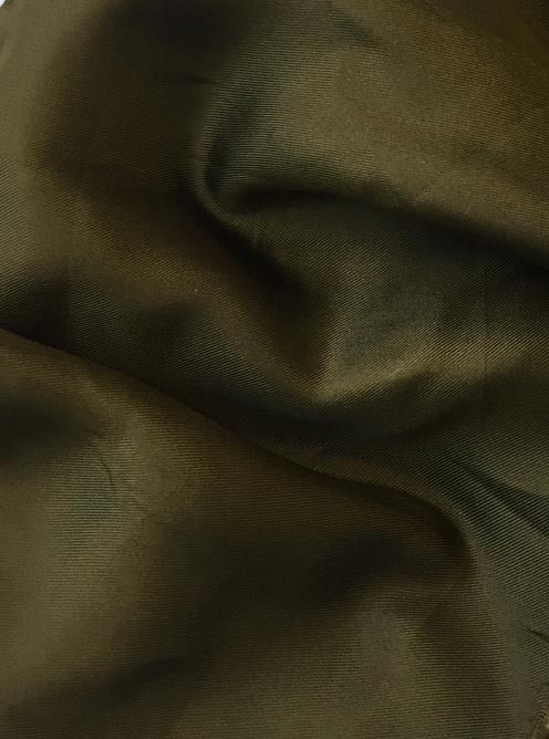 Olive Green Silk Twill