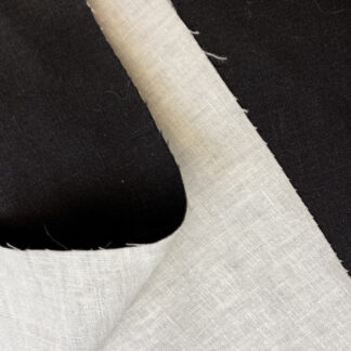 black and white reversible double sided heavy linen