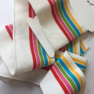 rainbow stripe cotton elasticated cuffing