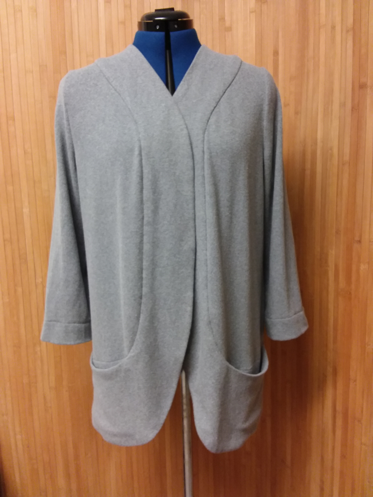 Grey cotton mix loose fit cardigan