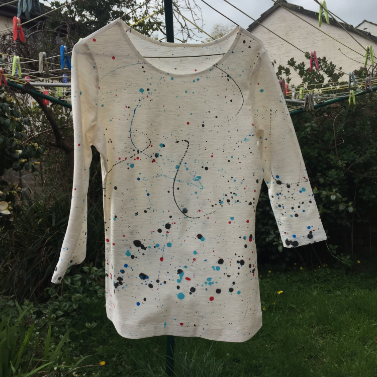 hand painted paint splatter t-shirt