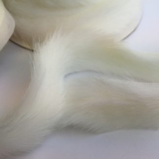 winter white double flange faux fur trim