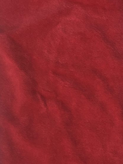 Wine Red cotton rich stretch velour velvet