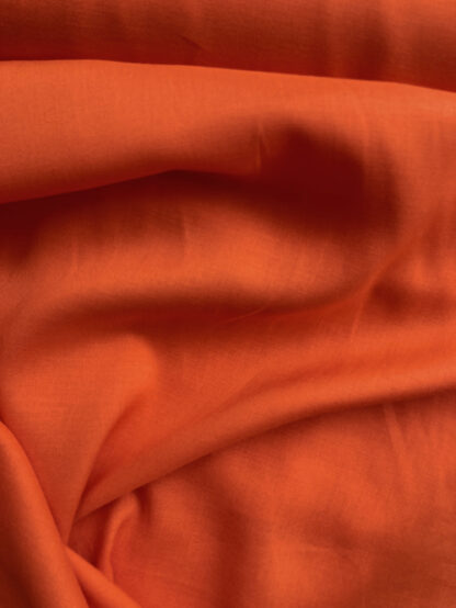 flame orange 100% Viscose twill floaty breathable shirting