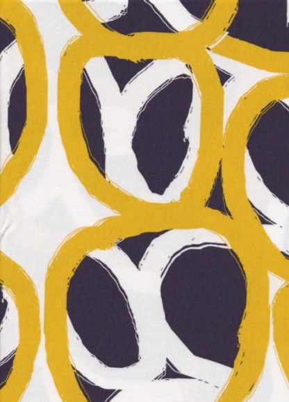 scandi print blue and yellow circle big bold lightweight jersey