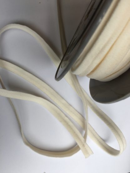 ivory cream elasticated piping