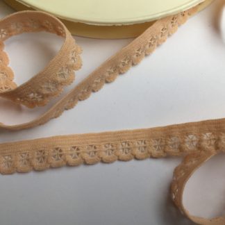 beige nude lingerie picot edge elastics