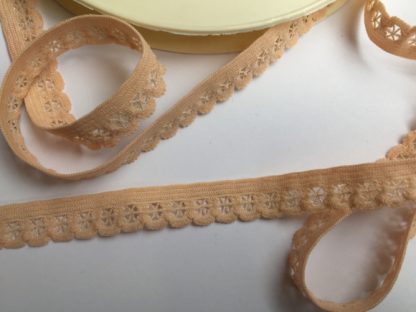 beige nude lingerie picot edge elastics