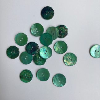 laquered green dyed shell button