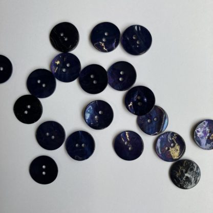 Navy Blue dyed shell button