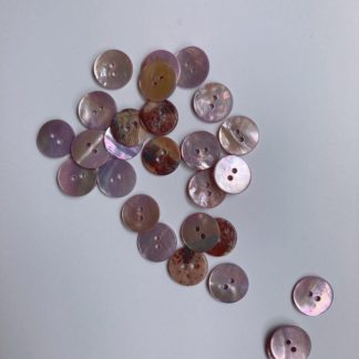 Light Pink 2 hole lacquered dyed shell button