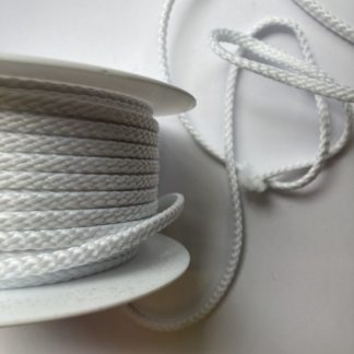 white polyester braided cord