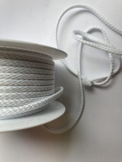 white polyester braided cord