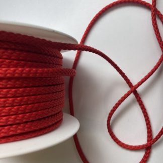 Red polyester braided cord