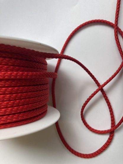 Red polyester braided cord