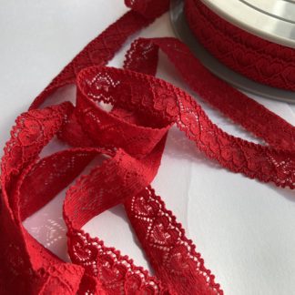 red heart design stretch lace trim