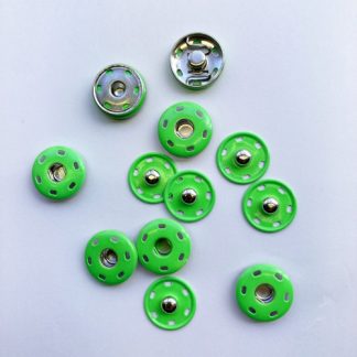 neon green painted metal snap fastener