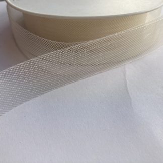 Cream 25mm horsehair braid