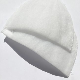 White 3/8” tricot covered wadding set-in shoulder pad