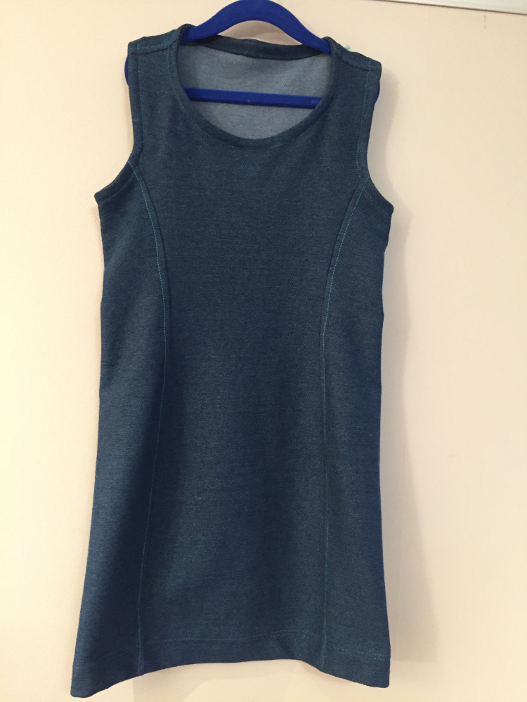 denim heavy jersey dress