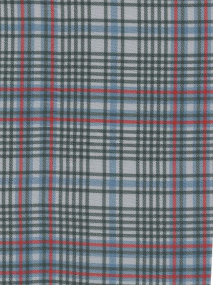 tartan check print viscose twill challis