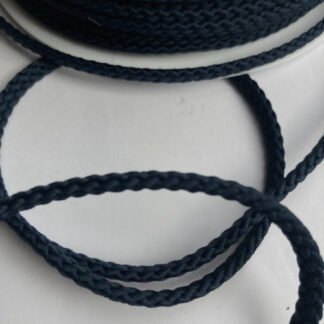 Navy Blue polyester plaited braided cord