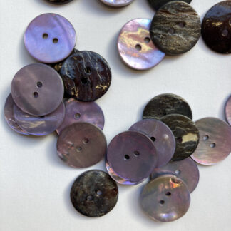 lilac dyed shell buttons