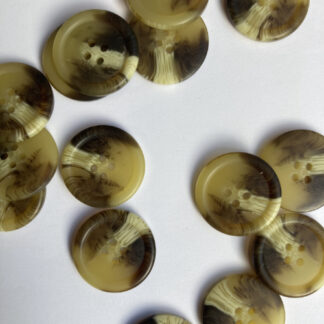 Brown and Cream Marbled four hole matt plastic shirt button