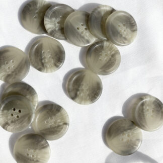 Light Grey marbled four hole matt plastic button