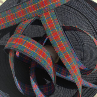 tartan woven firm elastic