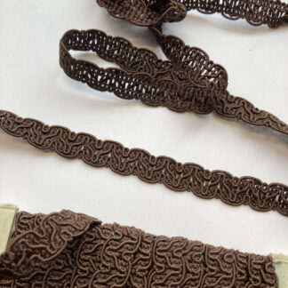 dark brown viscose gimp braid