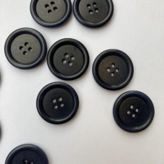 navy corozo nut classic four hole button