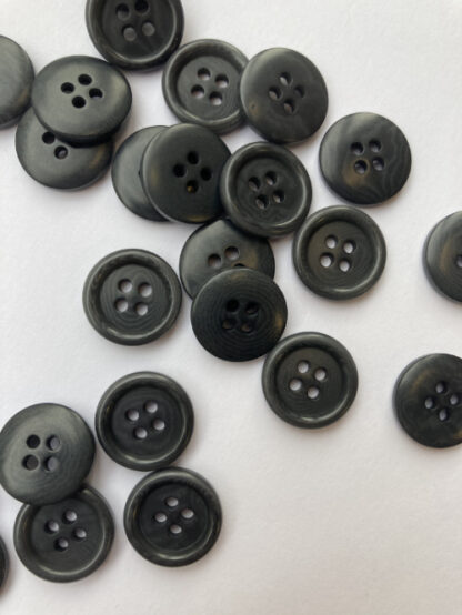 grey corozo nut button