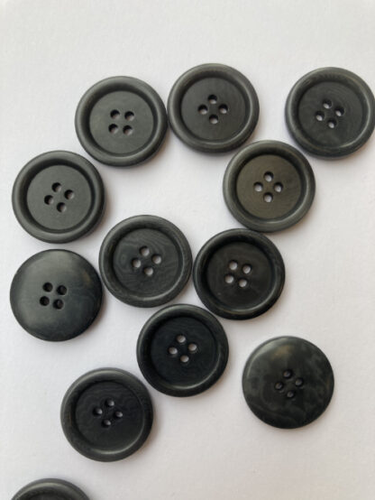 grey corozo nut button