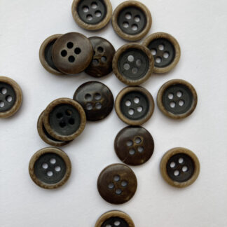 Brown corozo nut button