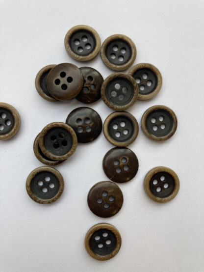 Brown corozo nut button