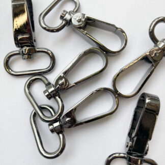 Gunmetal colour Metal bag swivel clip - takes a 25mm / 1" strap