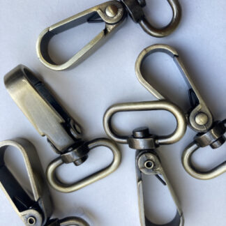 Bronze effect metal bag swivel clip