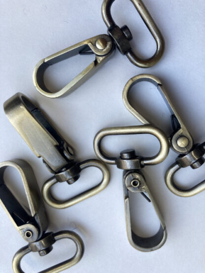 Bronze effect metal bag swivel clip