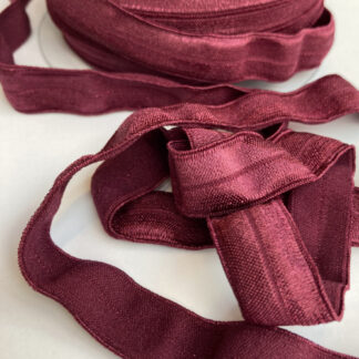 wine red fold-over lingerie elastic