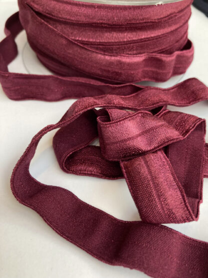 wine red fold-over lingerie elastic