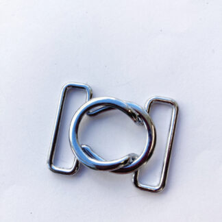 Silver Metal locking bikini clasp for 25mm strap 