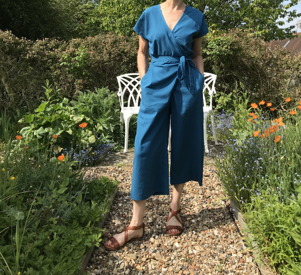 peacock linen sorona mix zadie jumpsuit