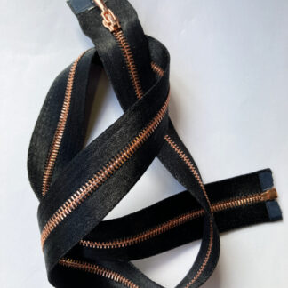 copper fine open-end decorative zip