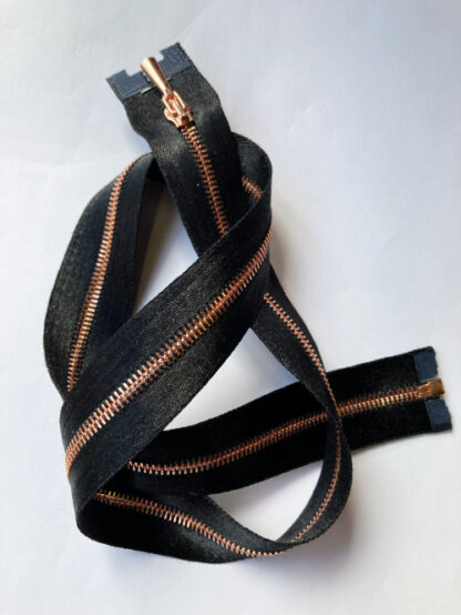 copper fine open-end decorative zip