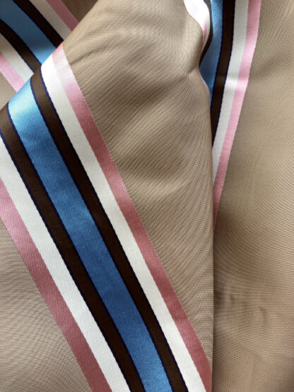 camel satin stripe designer fabric