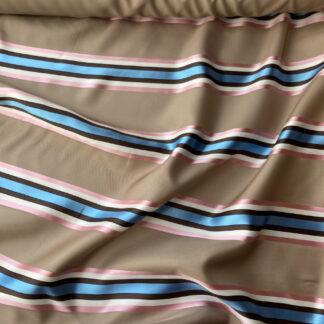 camel satin stripe designer fabric