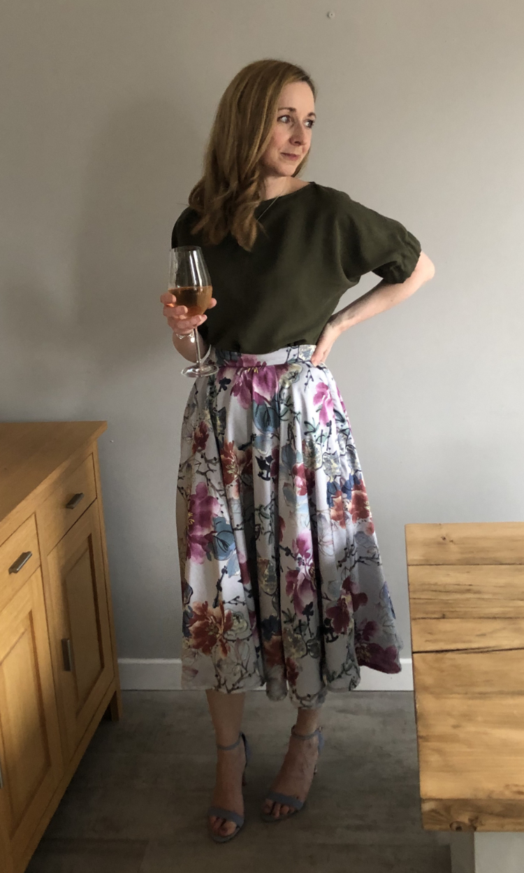 floral print satin maxi skirt vogue v8222