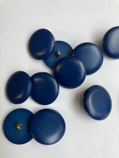 French Navy/ Marine Blue vintage smooth plastic shank button