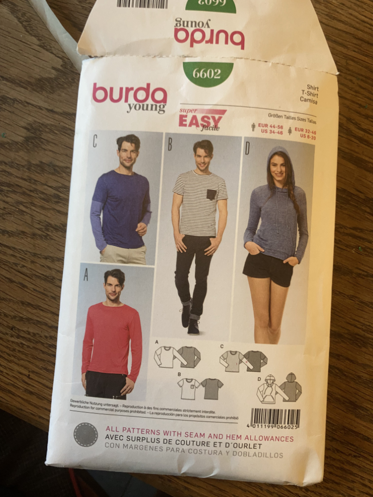 burda 6602 t-shirt pattern